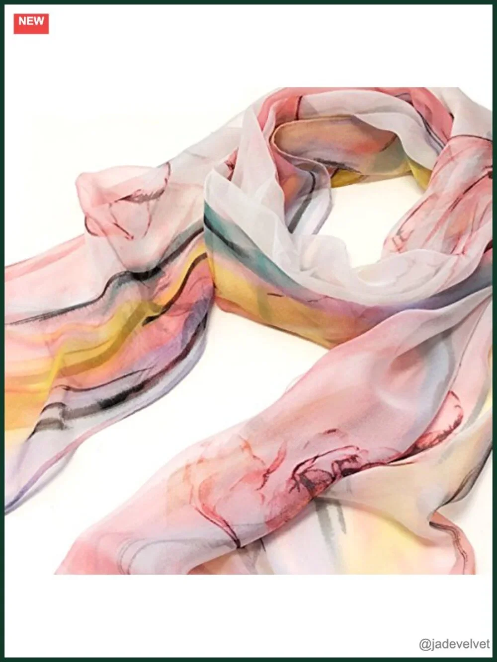Lightweight Sheer Silky Chiffon Fashion Scarf